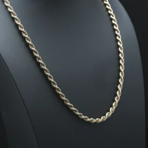 9ct Rose Gold Rope Chain 27.5″ 3.5mm