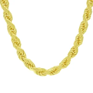 9ct Yellow Gold Rope Chain 24.5″ 9mm