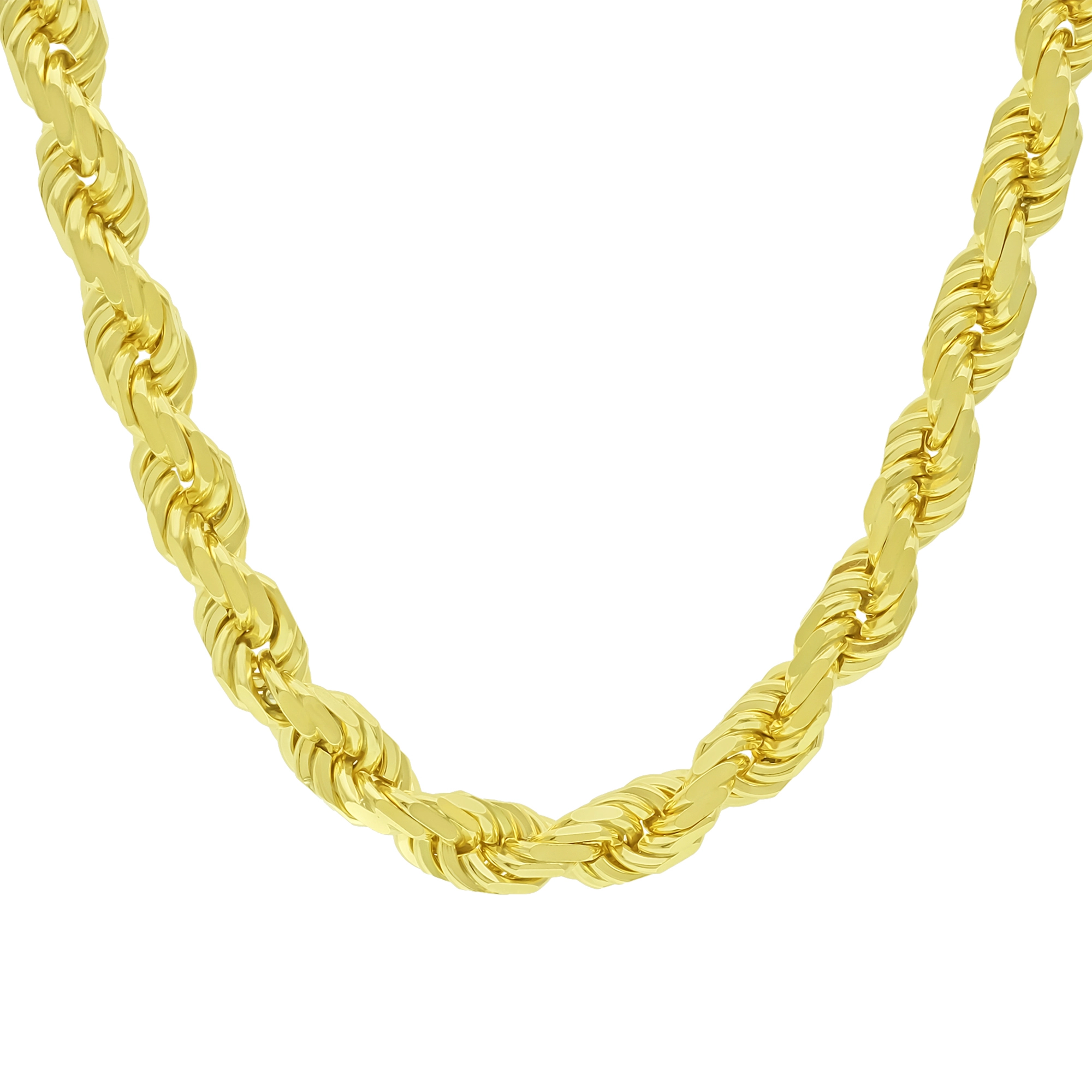 9ct Yellow Gold Rope Chain 24.5" 9mm