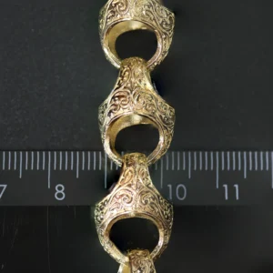 9ct Yellow Gold Acorn Bracelet 9.5″ 14mm
