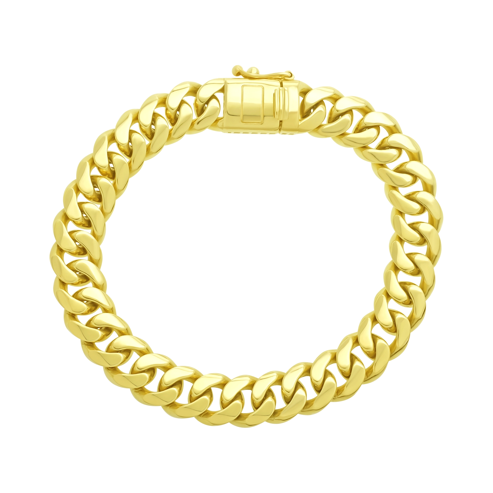 9ct Yellow Gold Cuban Bracelet 7.5" 9mm