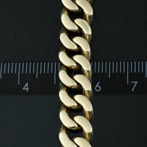 9ct Yellow Gold Cuban Bracelet 7.5″ 9mm