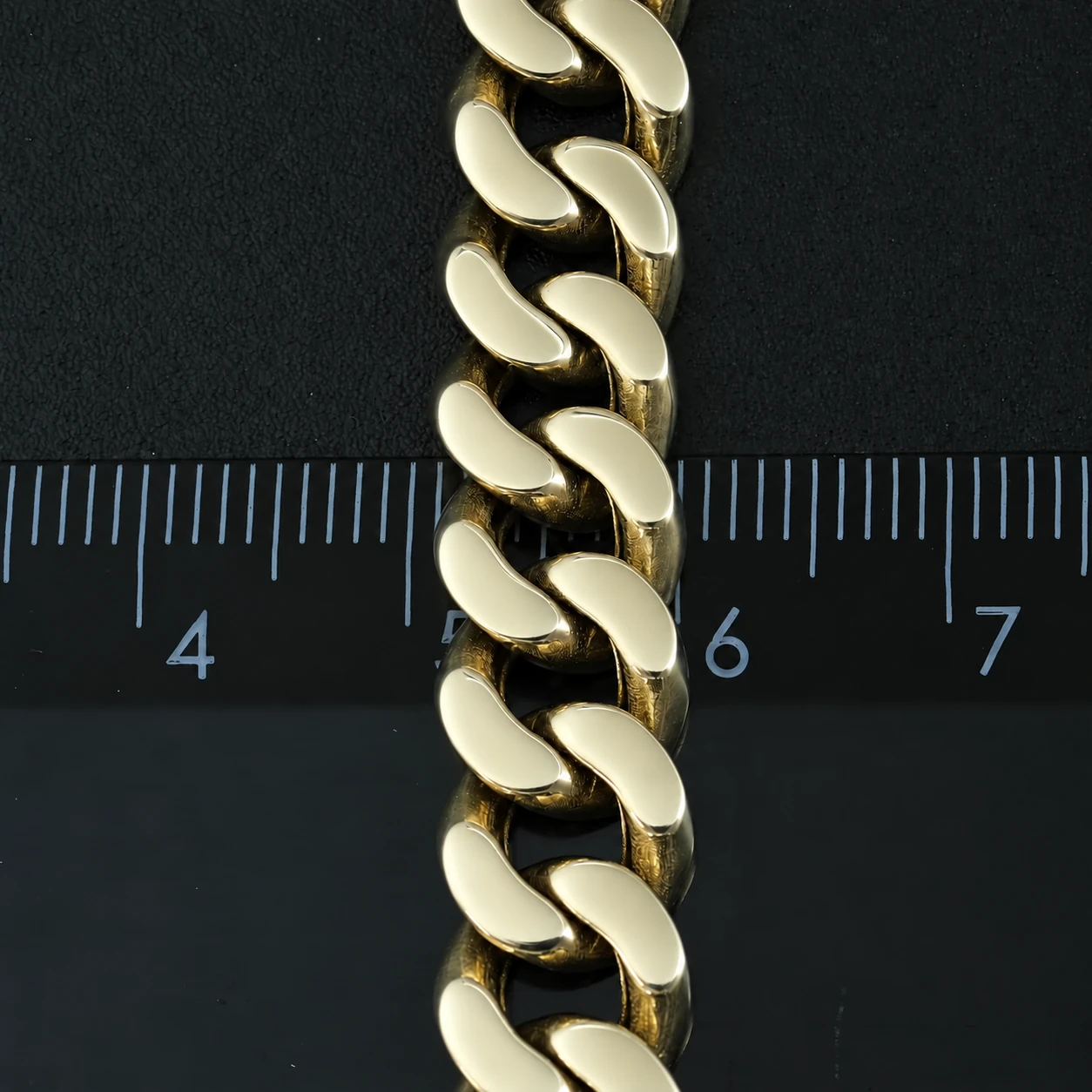 9ct Yellow Gold Cuban Bracelet 7.5" 9mm - Image 2