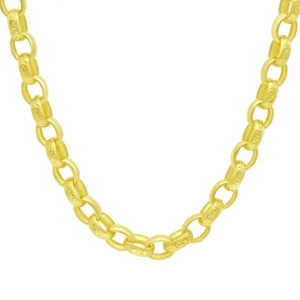 9ct Yellow Gold Belcher Chain 24″ 9mm