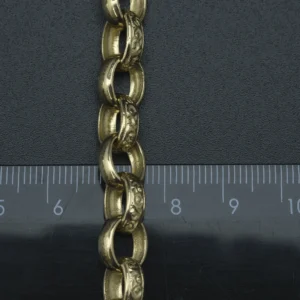 9ct Yellow Gold Belcher Chain 24″ 9mm