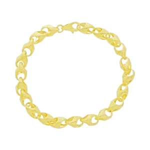 9ct Yellow Gold Acorn Bracelet 9.5″ 7.5mm