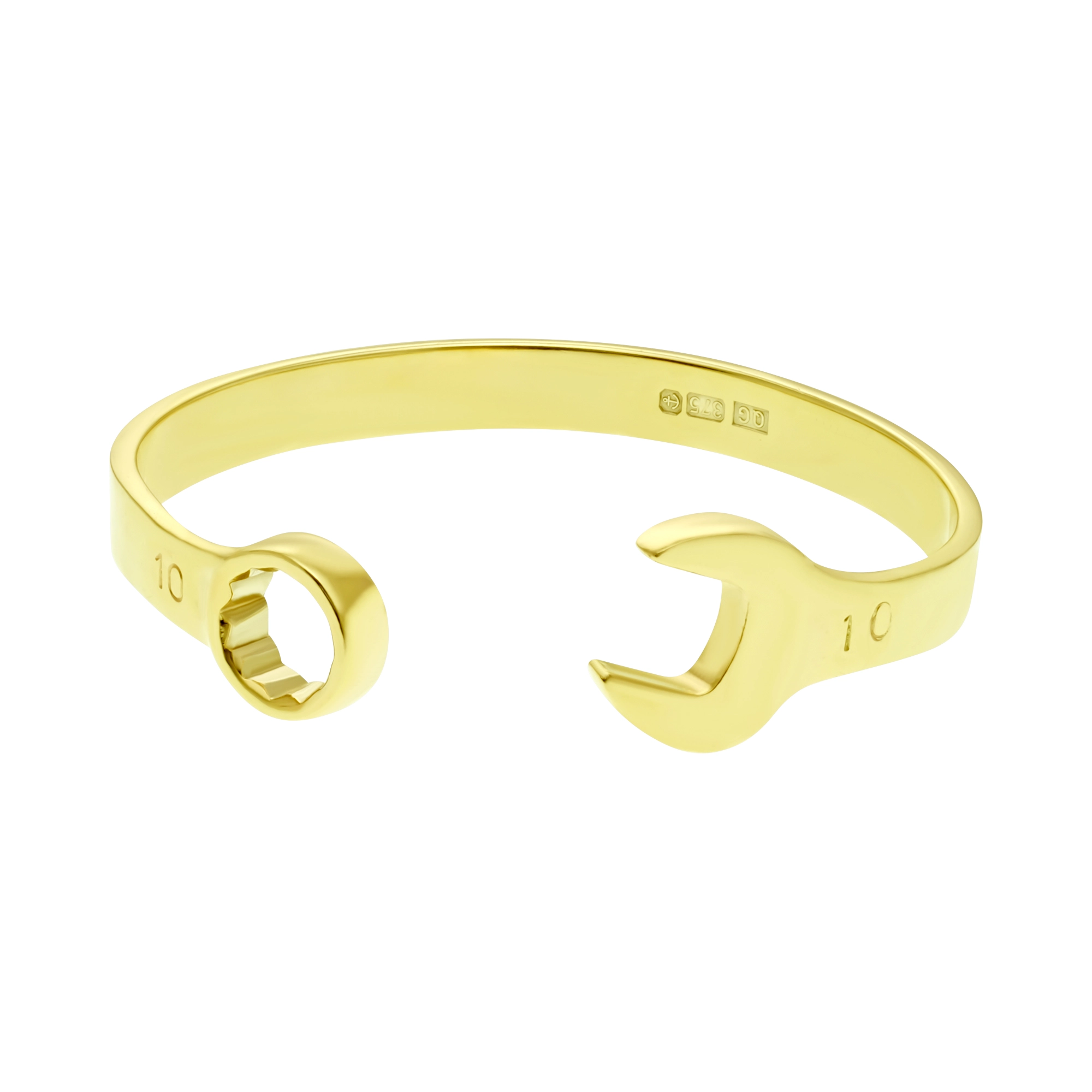 9ct Yellow Gold Spanner Bangle