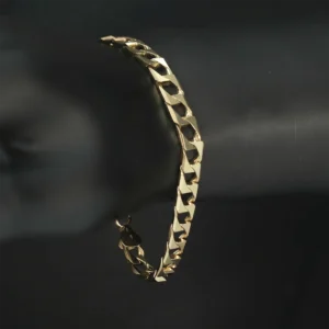 9ct Yellow Gold Curb Bracelet 8.5″ 7mm