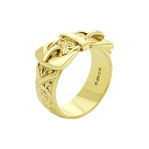 9ct Yellow Gold Buckle Ring