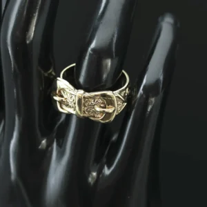 9ct Yellow Gold Buckle Ring