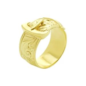 9ct Yellow Gold Buckle Ring