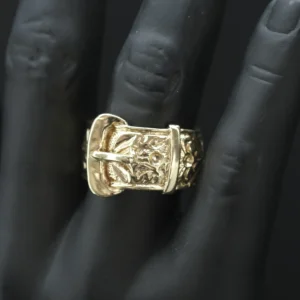 9ct Yellow Gold Buckle Ring