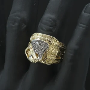 9ct Yellow Gold Gemstone Saddle Ring