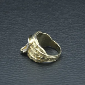9ct Yellow Gold Gemstone Saddle Ring
