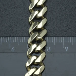9ct Yellow Gold Cuban Chain 24″ 11mm