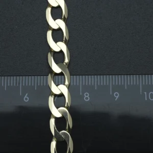 9ct Yellow Gold Curb Chain 21″ 7.5mm