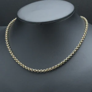 9ct Yellow Gold Belcher Chain 20.5″ 5mm