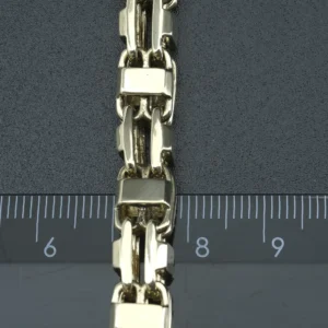 9ct Yellow Gold Cage Bracelet 9″ 7.5mm