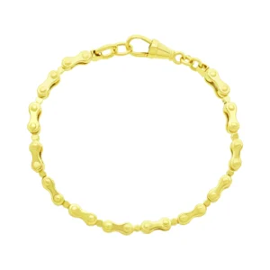 9ct Yellow Gold Bike Chain Link Bracelet 9.5″ 7.1mm