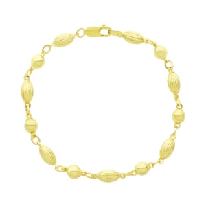 9ct Yellow Gold Fancy Link Bracelet 8″ 5.5mm