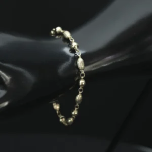 9ct Yellow Gold Fancy Link Bracelet 8″ 5.5mm