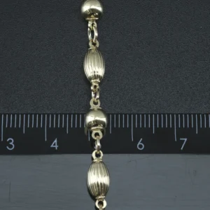 9ct Yellow Gold Fancy Link Bracelet 8″ 5.5mm