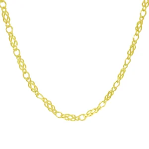 9ct Yellow Gold Fancy Link Chain 18″ 5mm