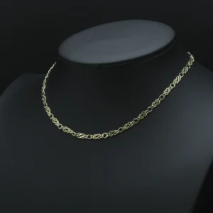 9ct Yellow Gold Fancy Link Chain 18″ 5mm
