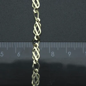 9ct Yellow Gold Fancy Link Chain 18″ 5mm