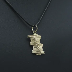 9ct Yellow Gold Football Pendant