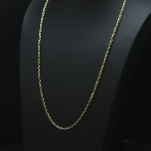 9ct Yellow Gold Rope Chain 31.5″ 4mm