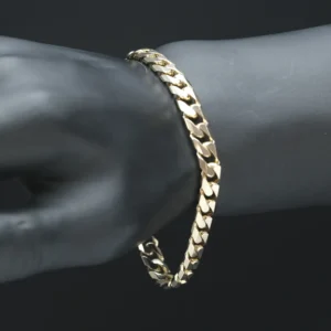 9ct Yellow Gold Cuban Bracelet 8.5″ 7mm