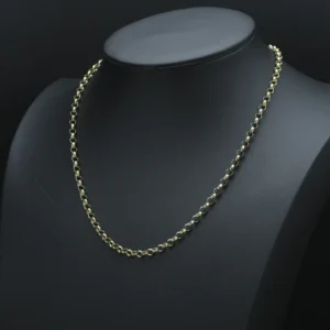 9ct Yellow Gold Belcher Chain 22.5″ 5mm