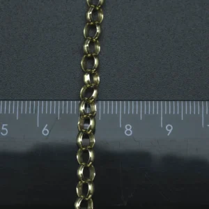 9ct Yellow Gold Belcher Chain 22.5″ 5mm