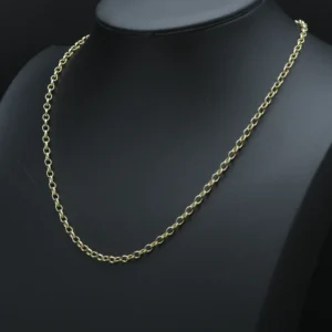 9ct Yellow Gold Belcher Chain 24.5″ 5mm