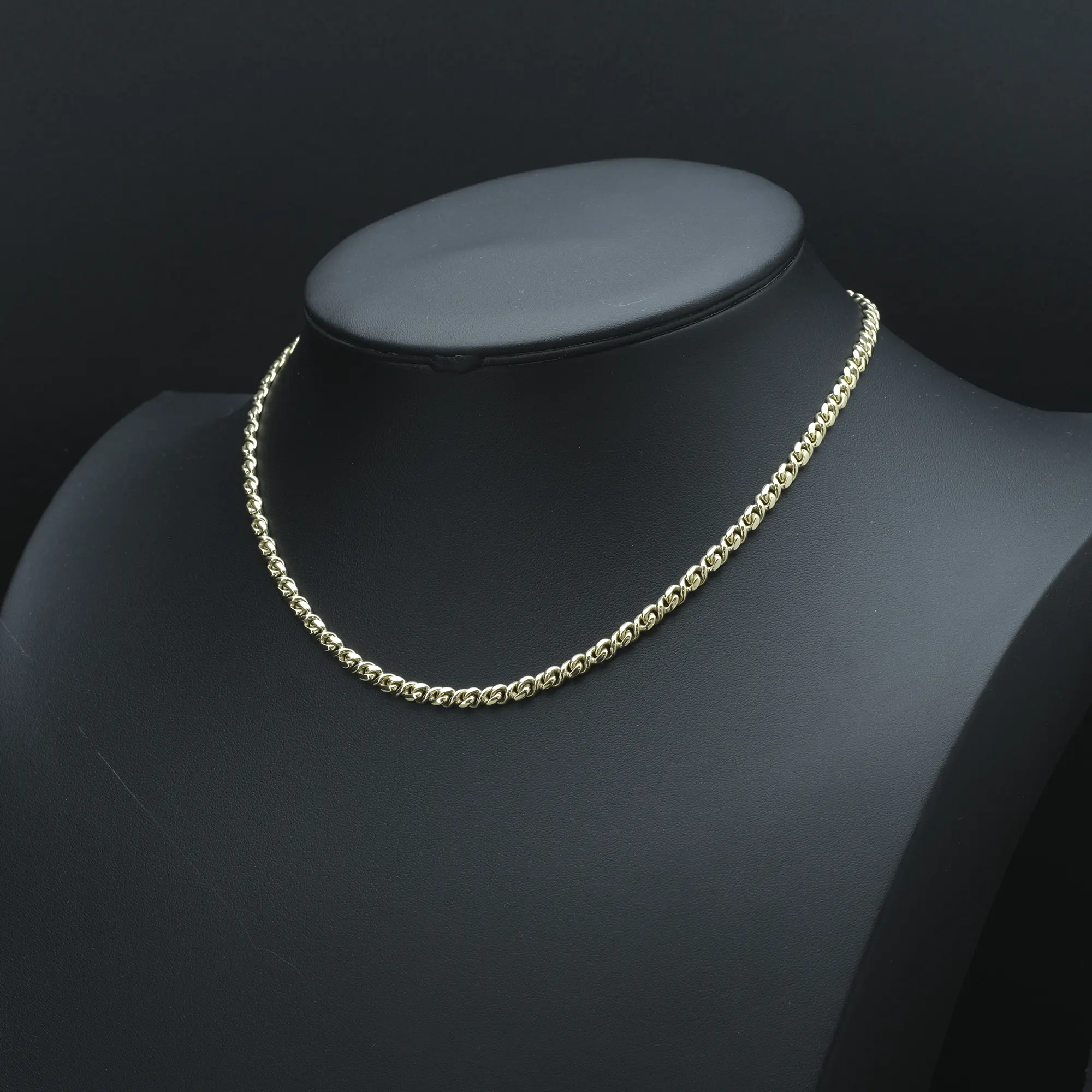 9ct Yellow Gold Fancy Link Chain 18.5" 4.5mm - Image 3
