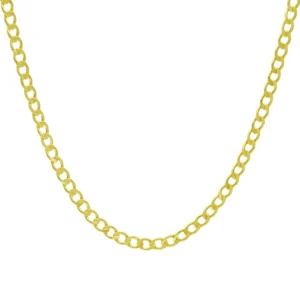 9ct Yellow Gold Curb Chain 18.5″ 4mm