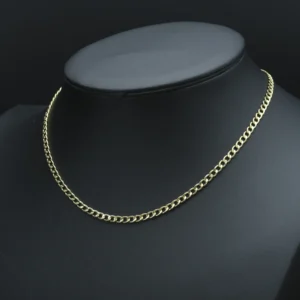 9ct Yellow Gold Curb Chain 18.5″ 4mm