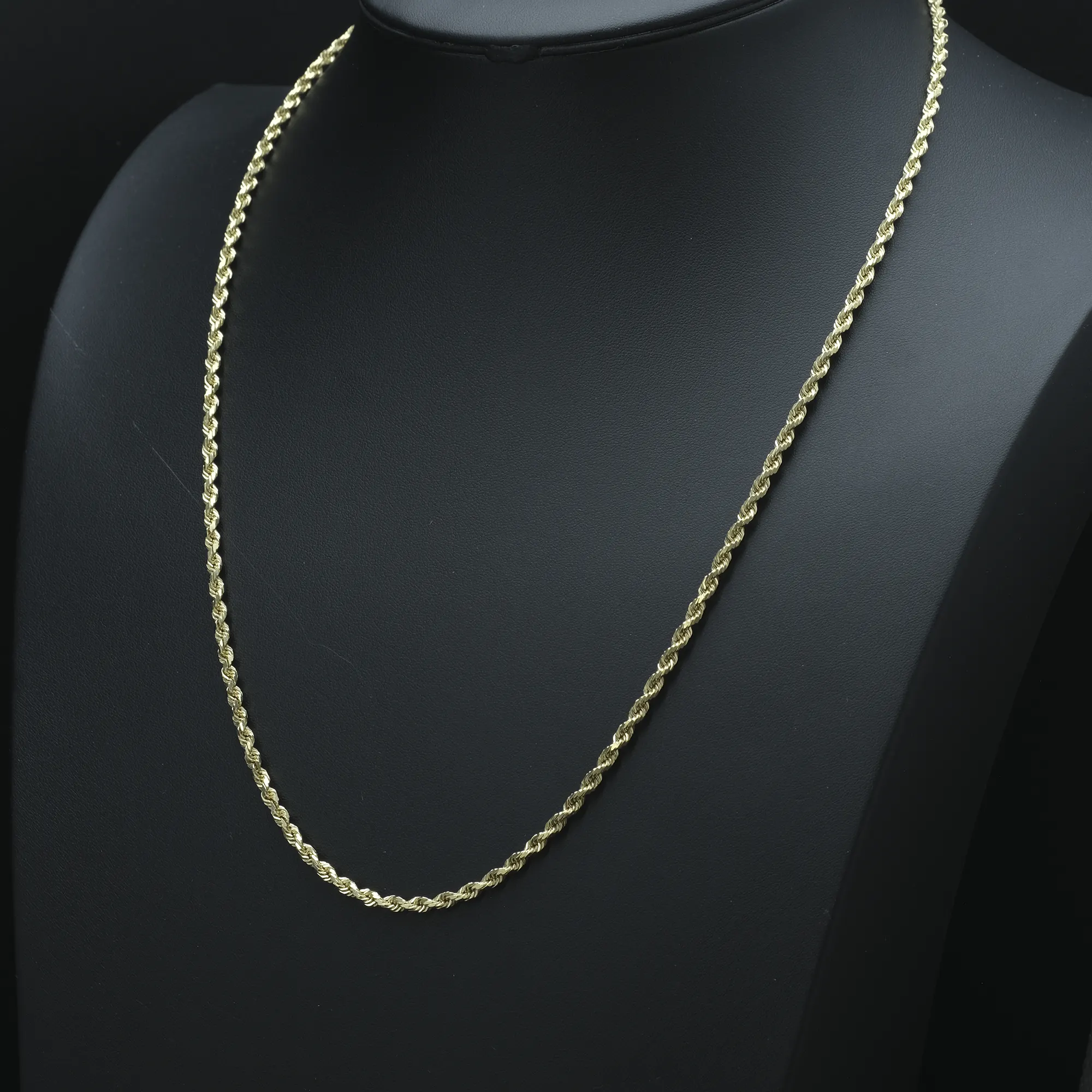 14ct Yellow Gold Rope Chain 26.5" 3mm - Image 3