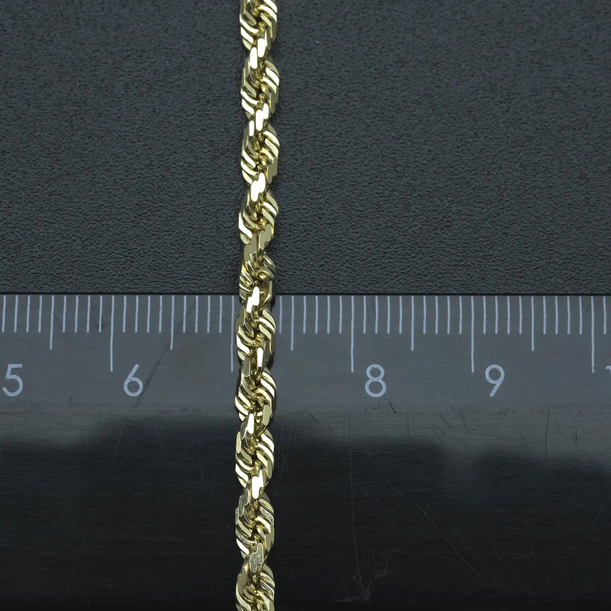 14ct Yellow Gold Rope Chain 26.5" 3mm - Image 2