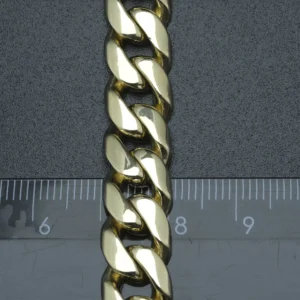 14ct Yellow Gold Curb Bracelet 8.5″ 10.5mm