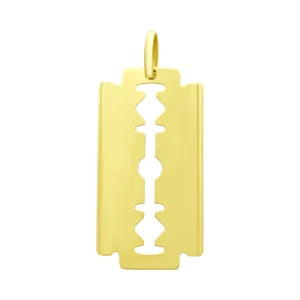 18ct Yellow Gold Razor Pendant