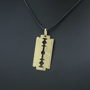 18ct Yellow Gold Razor Pendant