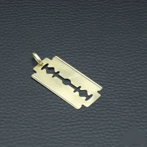 18ct Yellow Gold Razor Pendant