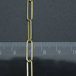18ct Yellow Gold Paperclip Chain 16″ 4mm