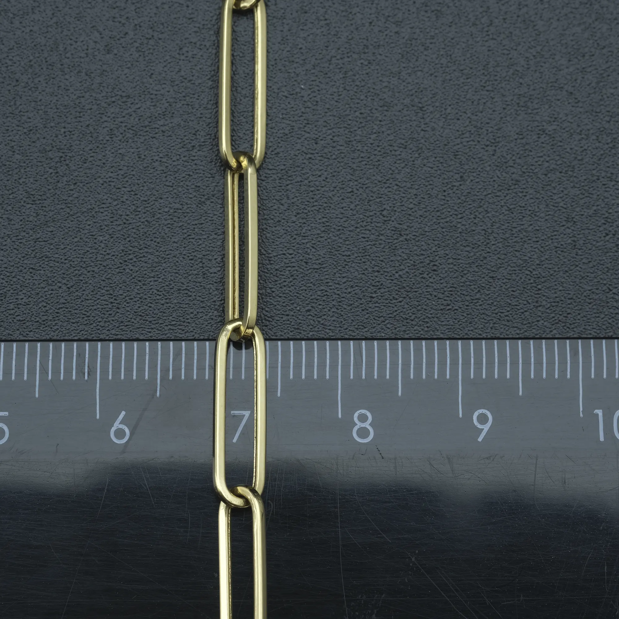 18ct Yellow Gold Paperclip Chain 16" 4mm - Image 3