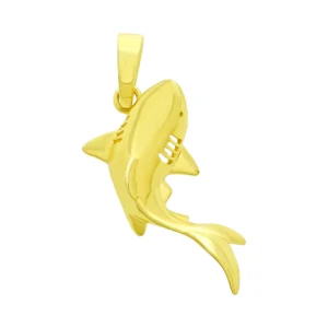 14ct Yellow Gold Shark Pendant