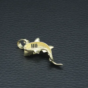 14ct Yellow Gold Shark Pendant