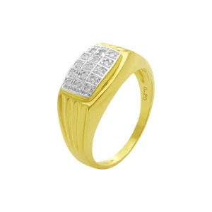 9ct Yellow Gold 0.20ct Diamond Signet Ring