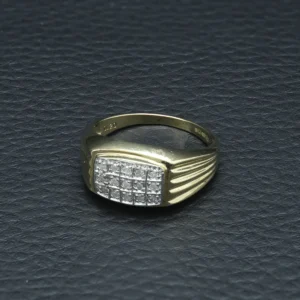 9ct Yellow Gold 0.20ct Diamond Signet Ring